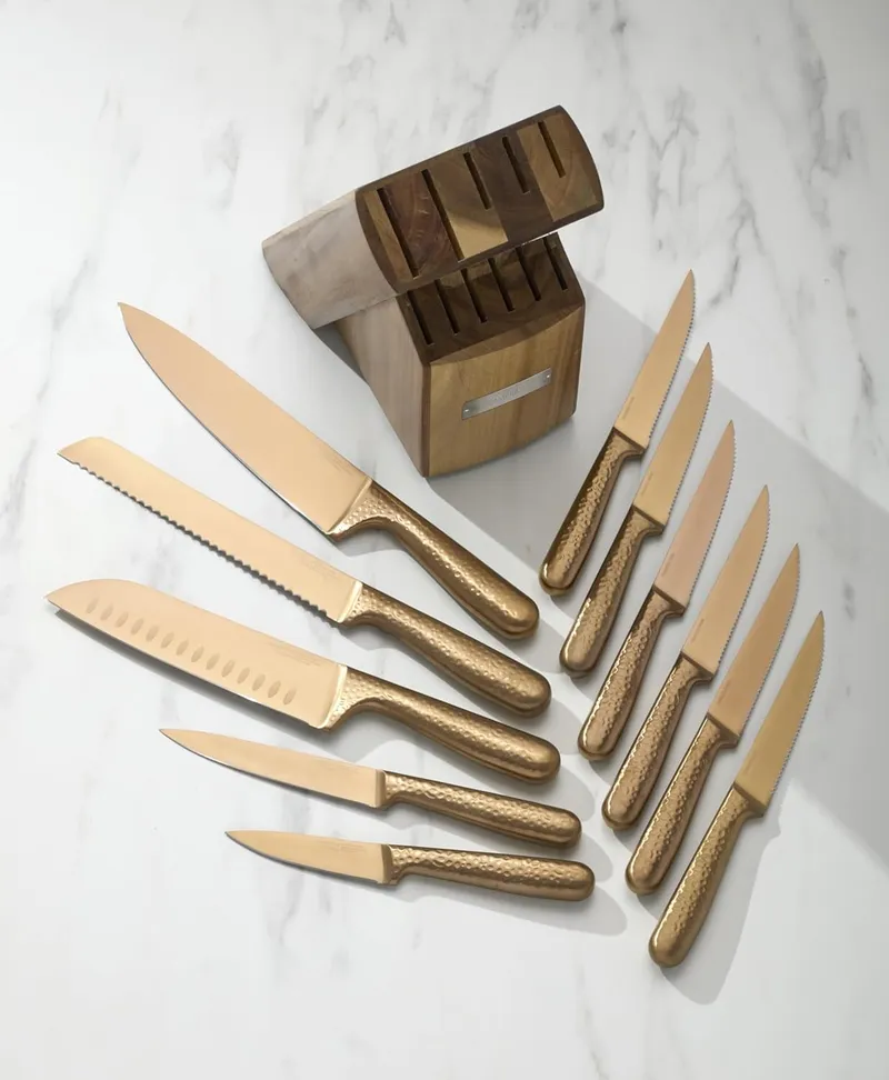 Cambridge Silversmiths Rame Hammered Copper 12-Piece Cutlery Set